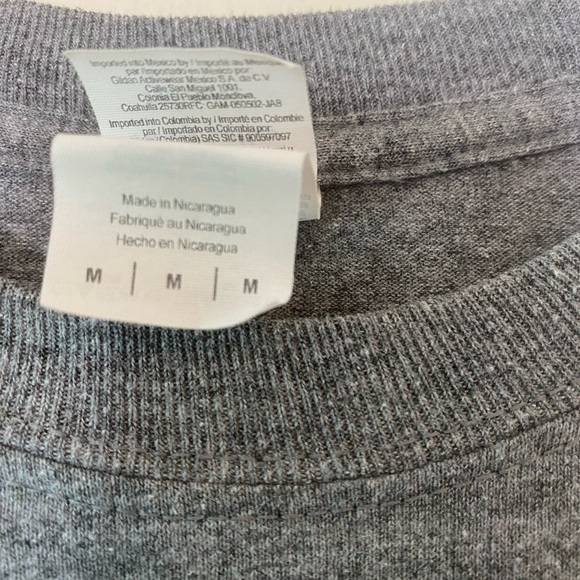 Gildan Gray and Orange Long Sleeve Tee with Pumpkin Graphic - Picture 4 of 4